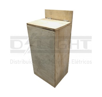 PORTA LUVAS DE MADEIRA COM TAMPA